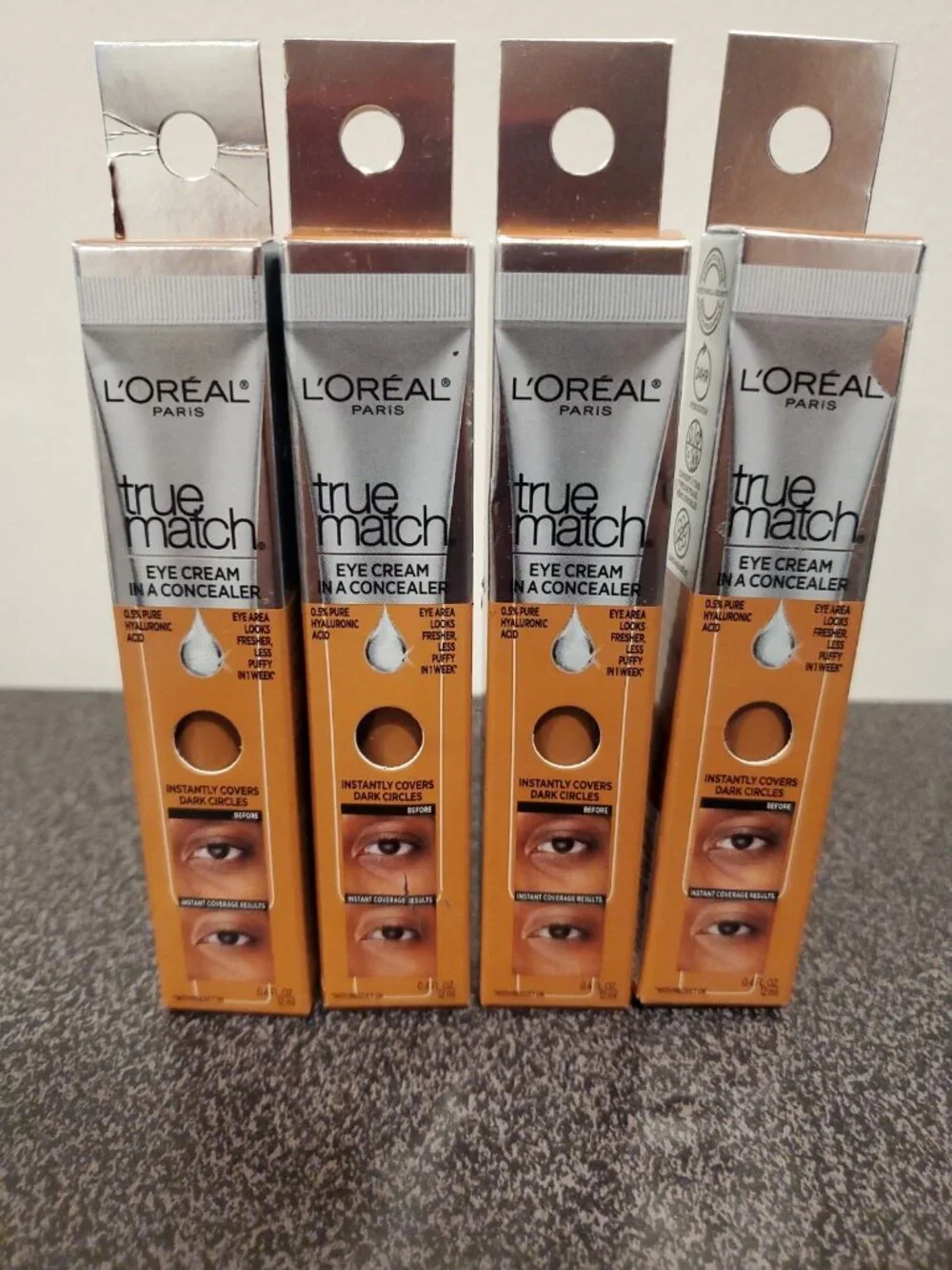 L'Oreal True Match Eye Cream in a Concealer (0.40Oz/12mL) W7-8 Dark Lot Of 2